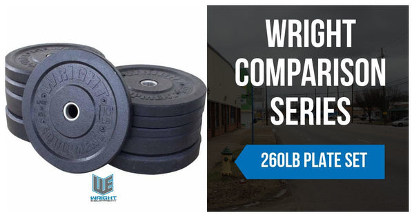 Wright Comparison Series: 260LB Set of Crumb Rubber Bumper Plates